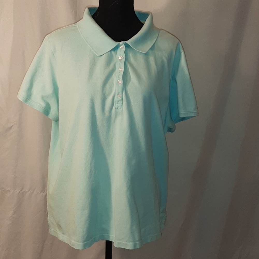 Izod pique knit Polo Jade 2X